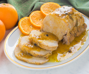 Pork loin with orange