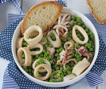 Squid with Peas