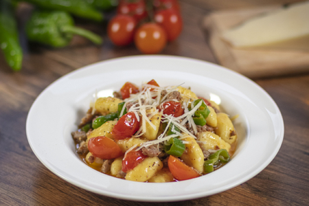 Gnocchi with Friggitelli Peppers and Sausage