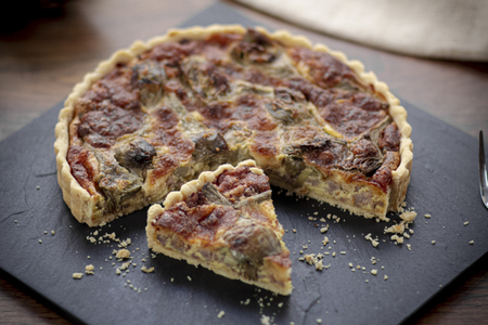 Artichoke and Sausage Quiche