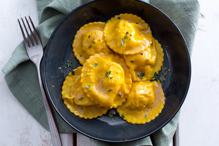 Shrimp and Lemon Ravioli with Butter and Thyme