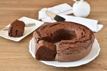 Water and cocoa bundt cake