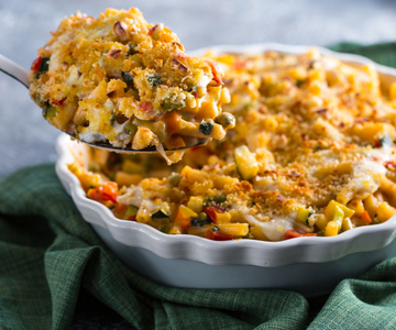 Baked pasta with soy béchamel