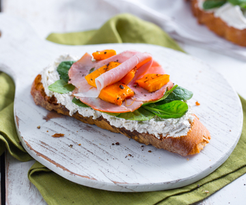 Grilled Pumpkin and Robiola Bruschetta
