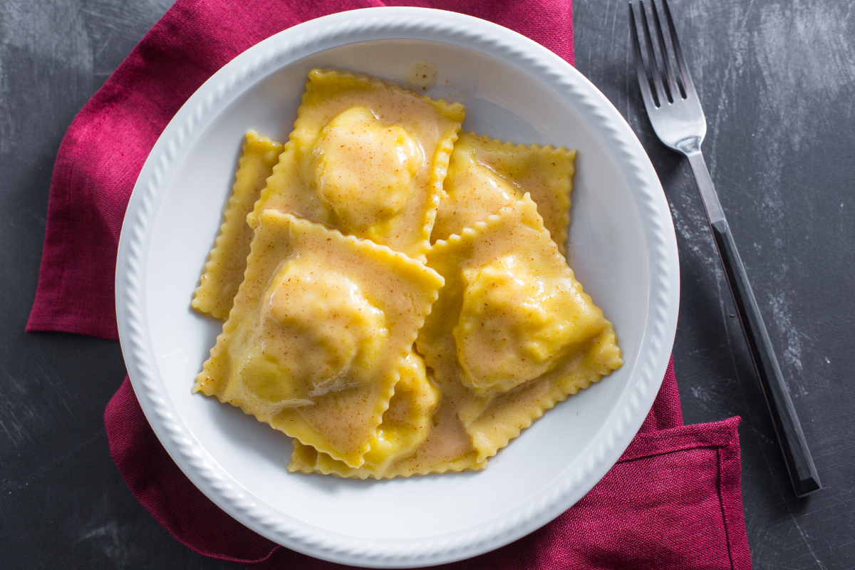 Ris and Cabbage Ravioli