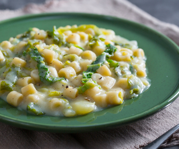 Pasta with Lard, Cabbage, and Potatoes