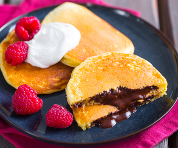 Chocolate-filled pancakes