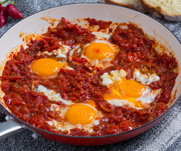 Eggs with ’nduja