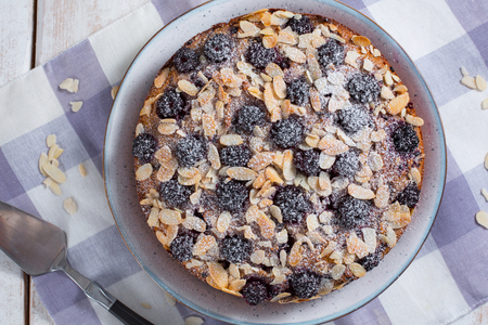 Blackberry and ricotta cake