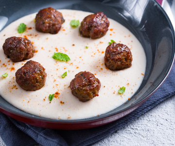 Meatballs with Cannellini Cream