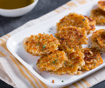 Rice medallions with bagna cauda