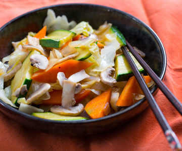 Stir-fried Vegetables with Soy Sauce and Ginger