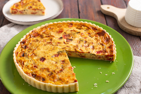 Savory pie with peppers and ricotta