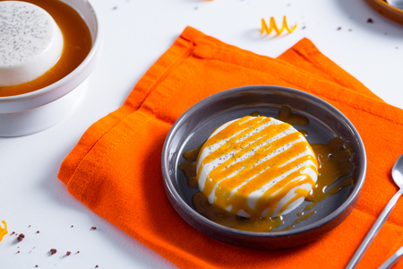 Panna cotta with citrus sauce