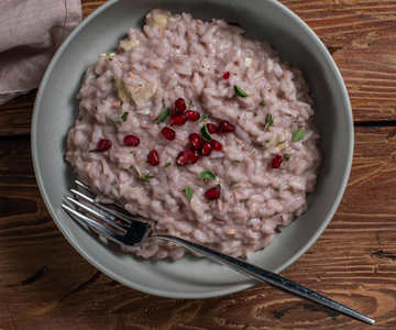Brie and Pomegranate Risotto