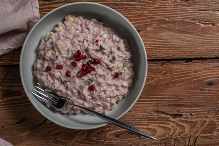 Brie and Pomegranate Risotto