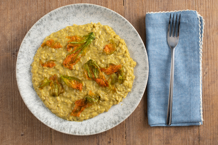 Risotto with Pumpkin Flowers