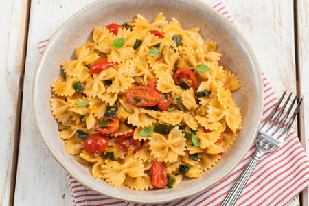 Zucchini and Cherry Tomatoes Pasta