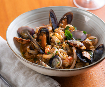 Fregola with seafood