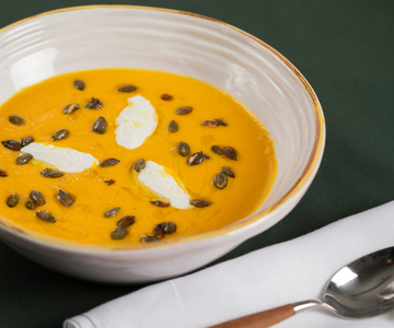 Pumpkin and Goat Cheese Velouté