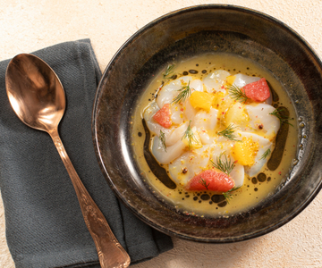Scallop carpaccio with citrus