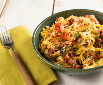Pasta with bacon