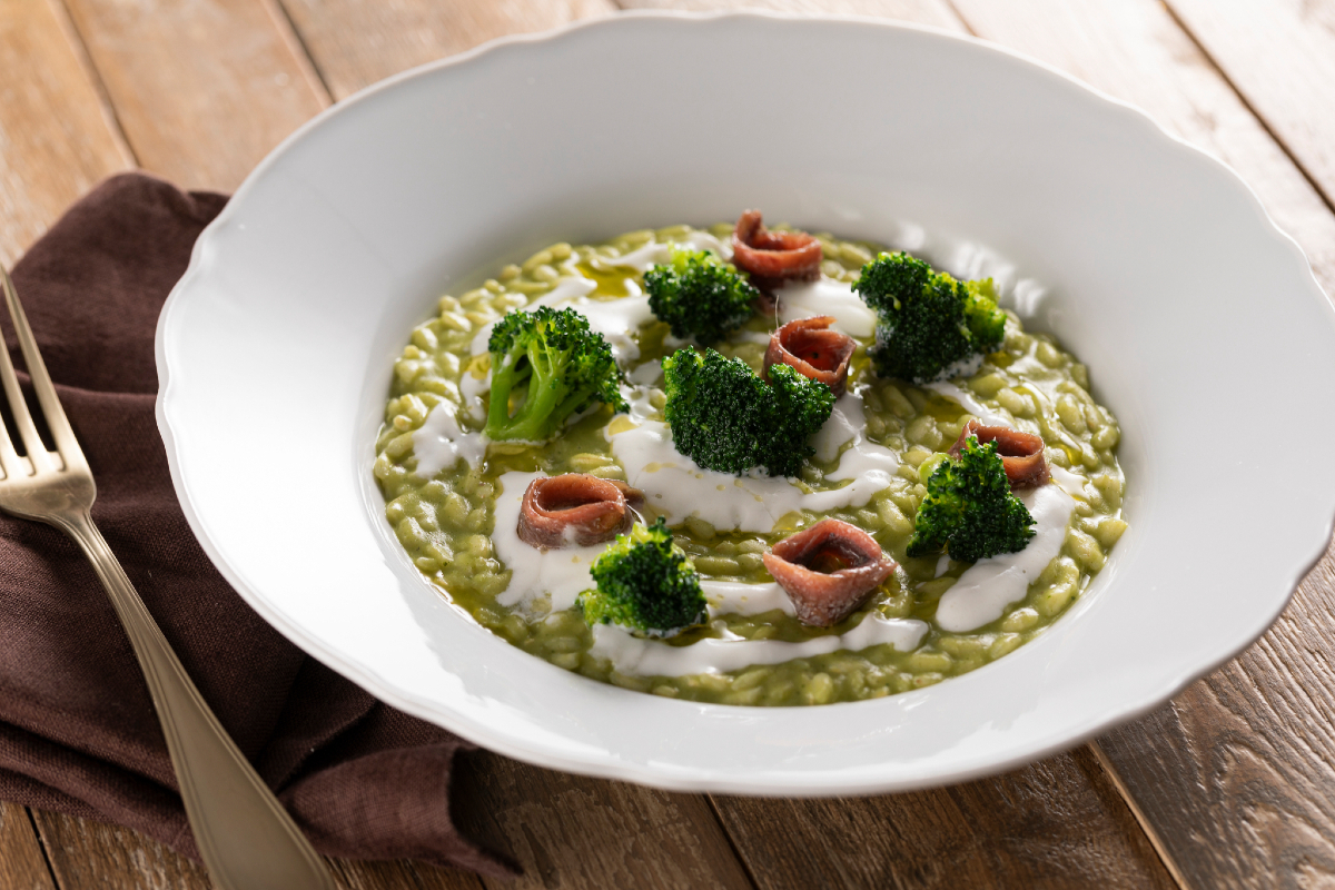 Broccoli and Anchovies Risotto