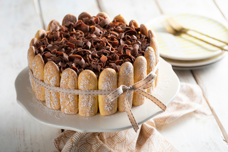 Charlotte cake with English trifle