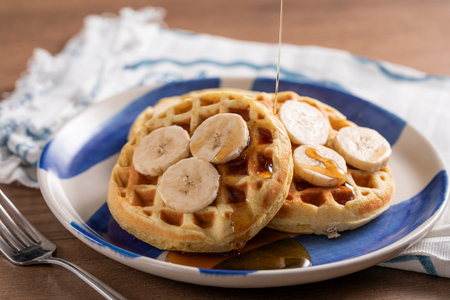 Banana waffles