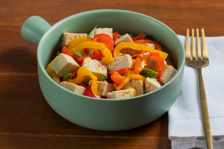 Tofu with peppers