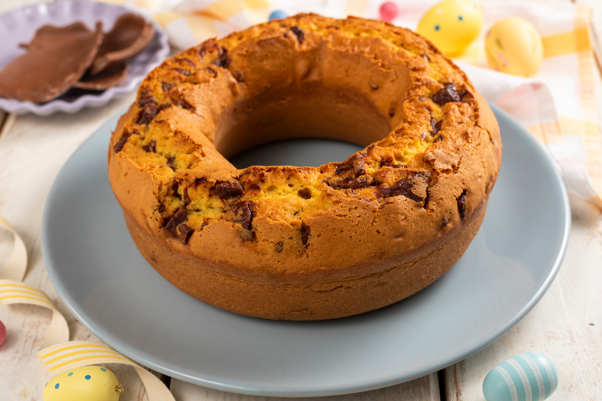 Easter chocolate egg bundt cake