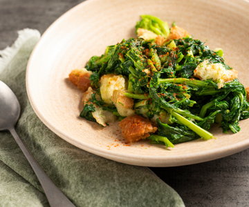 Pancotto with turnip tops