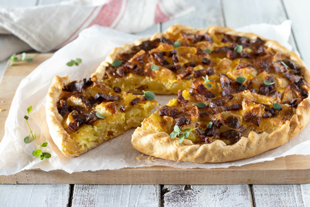Savory Pie with Potatoes and Bacon