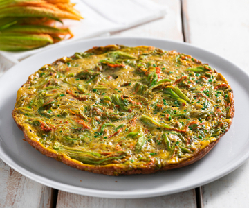 Frittata with Zucchini Flowers