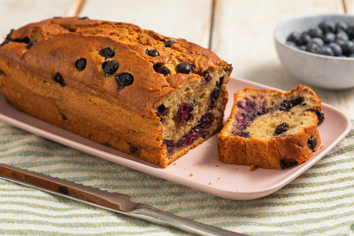 Banana and Blueberry Loaf Cake