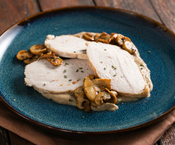 Roast with mushrooms