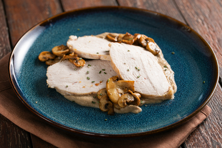 Roast with mushrooms