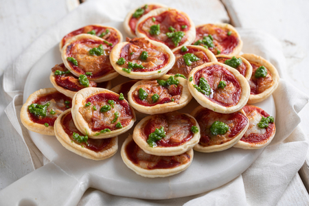Puff pastry mini pizzas in air fryer
