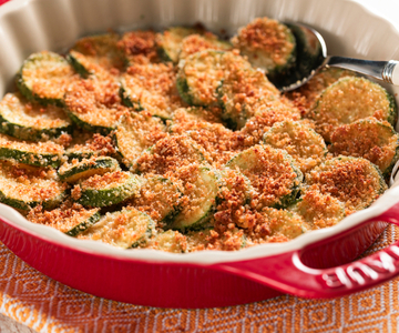 Baked Zucchini with Breadcrumbs and Parmesan