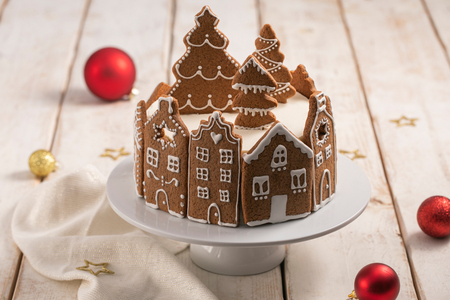 Gingerbread House Cake