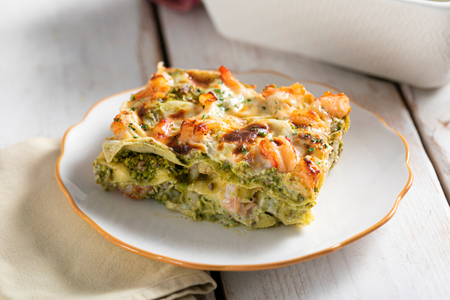 Shrimp and Pistachio Lasagna