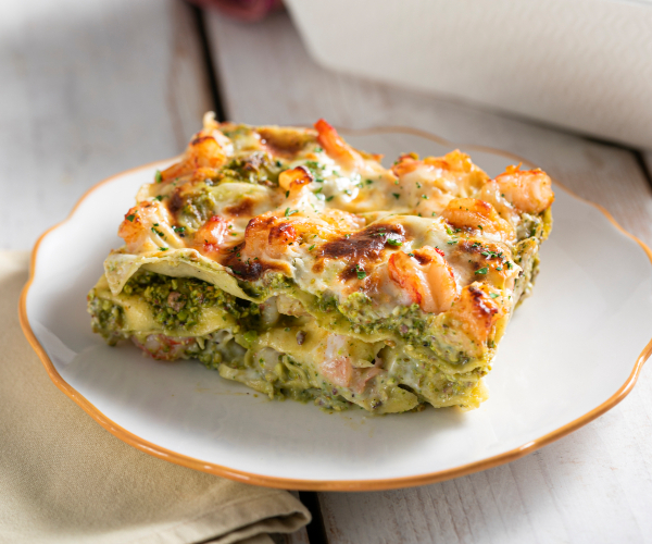 Shrimp and Pistachio Lasagna