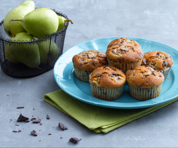 Chocolate and Pear Muffins