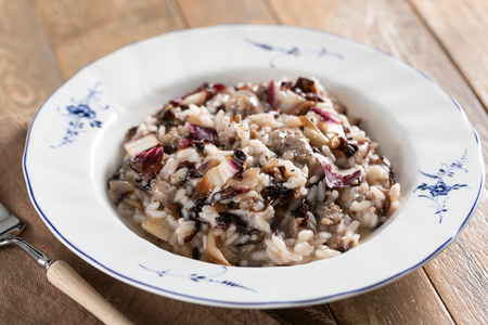 Radicchio and Sausage Risotto