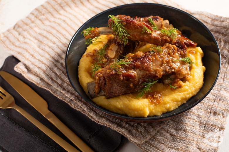 Pork Ribs with White Wine and Wild Fennel