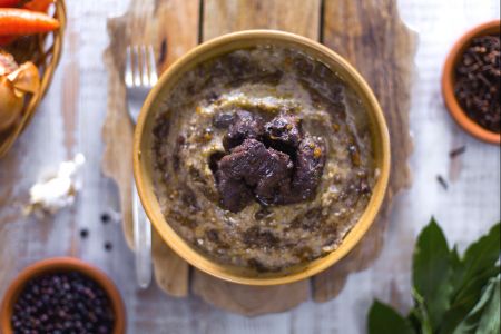 Venison Stew with Buckwheat Polenta