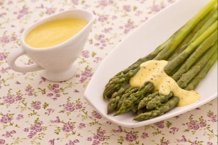 Asparagus with Savory Zabaglione