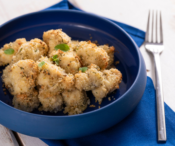 Monkfish Bites in Almond Crust