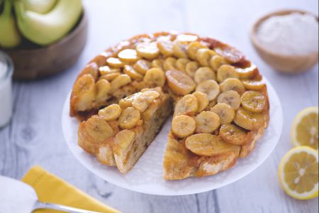 Upside-Down Banana Cake