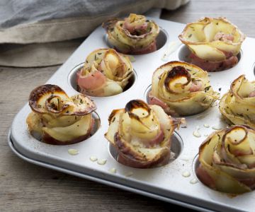 Potato and Bacon Roses